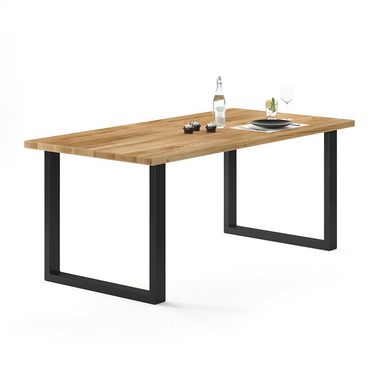 Vicco Tischbein Tischbeine Metallbeinde LOFT 72x80cm Schwarz 2-er Set