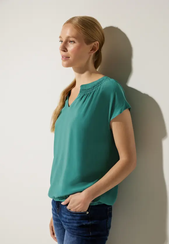 Street One Viskosebluse mit Elastiksaum
