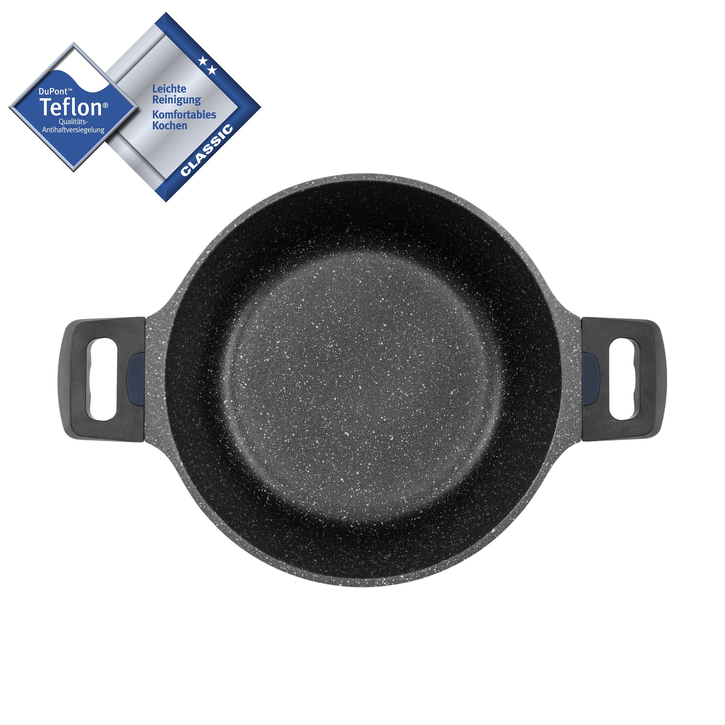 Kopf Topf-Set Thermo Pro, Aluminiumguss (7-tlg), Induktion, Antihaftbeschichtung, 3 Töpfe mit Glasdeckel & 1 Pfanne