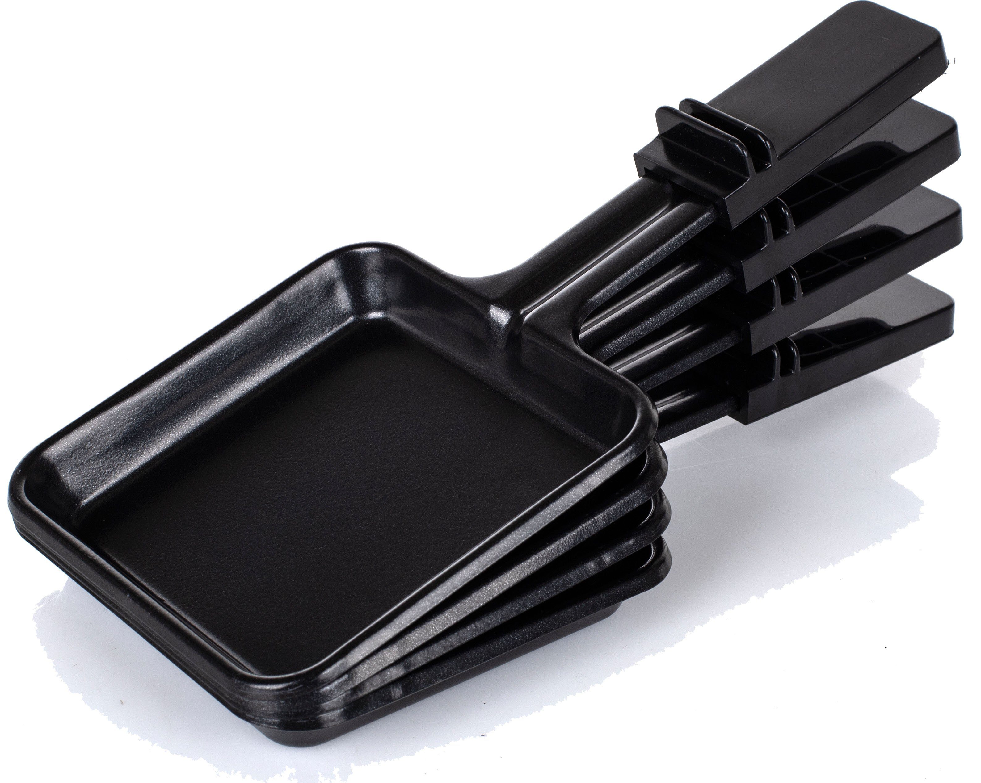 PRINCESS Raclette 162915 4, 4 Raclettepfännchen, 700 W, Piano-Schwarz