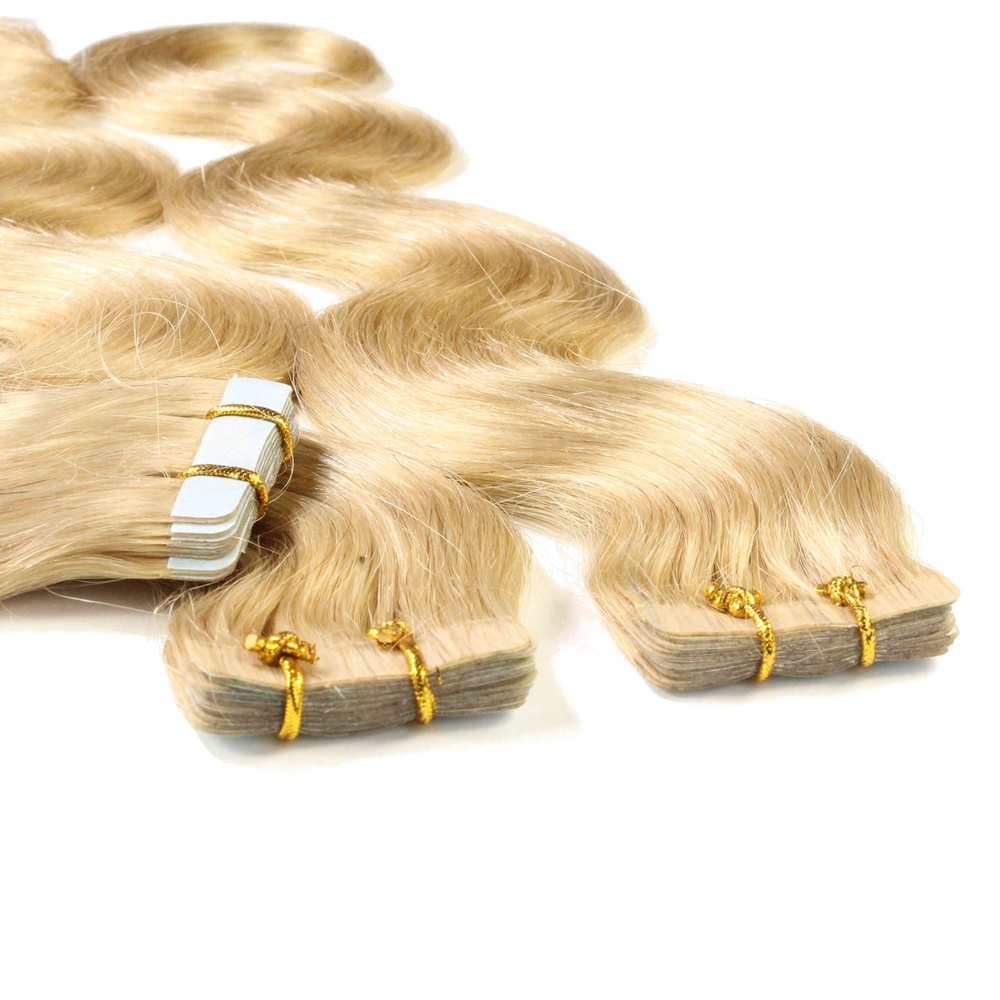 hair2heart Extensions adhésives cheveux naturels #22 Blond doré extensions