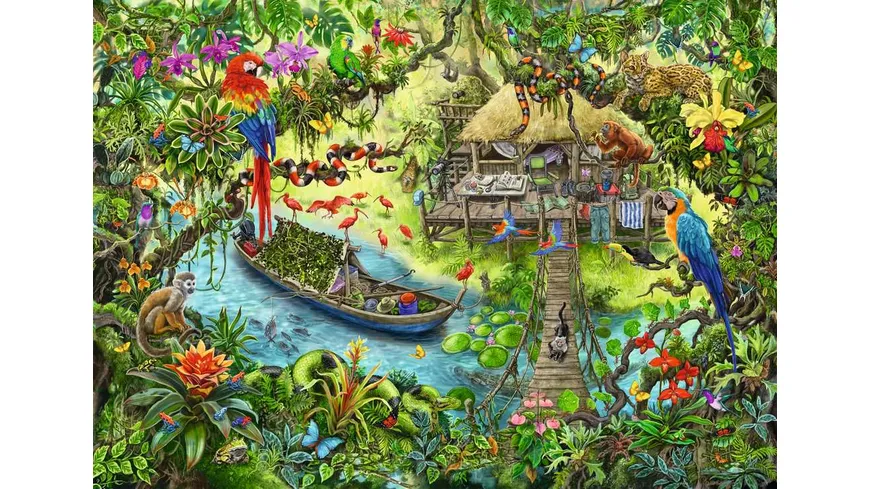 Ravensburger Puzzle - EXIT Puzzle Kids Die Dschungelexpedition, 368 Teile