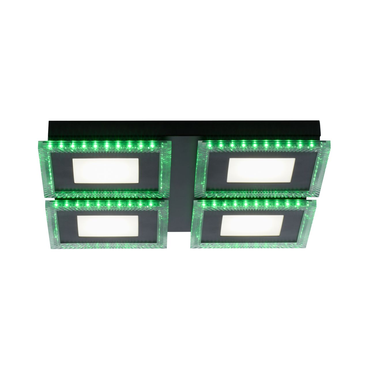 JUST LIGHT LED-Deckenleuchte ACRI, mit RGB Farbmodus, CCT, dimmbar, schwarz
