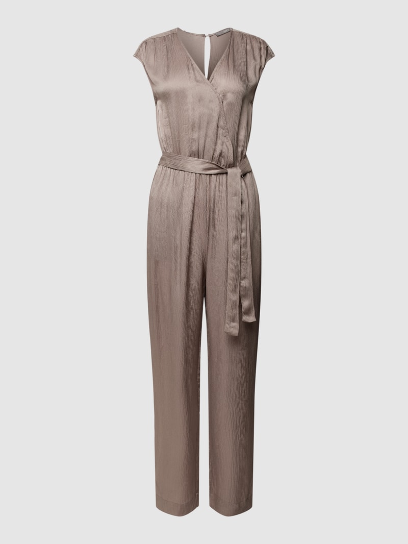 Jumpsuit mit Strukturmuster in mittelgrau