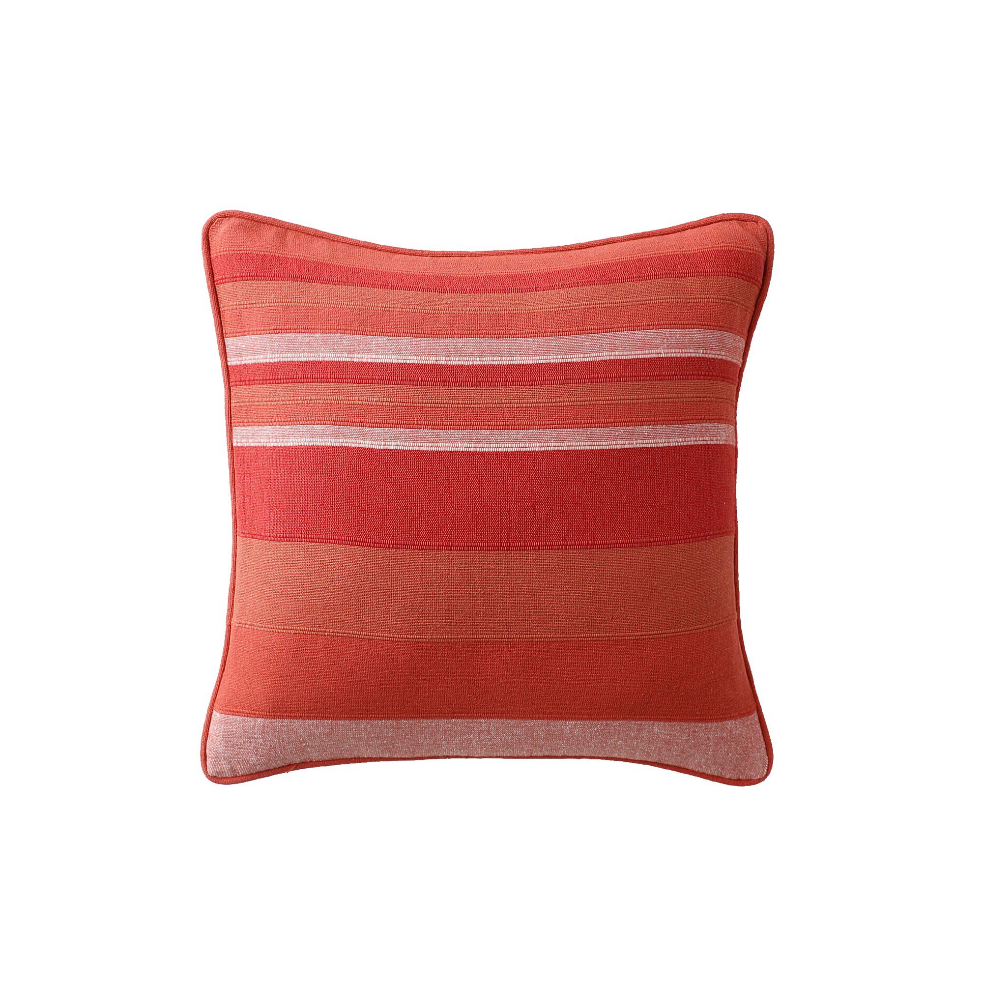 Housse coussin multicolore coton tissage artisanal