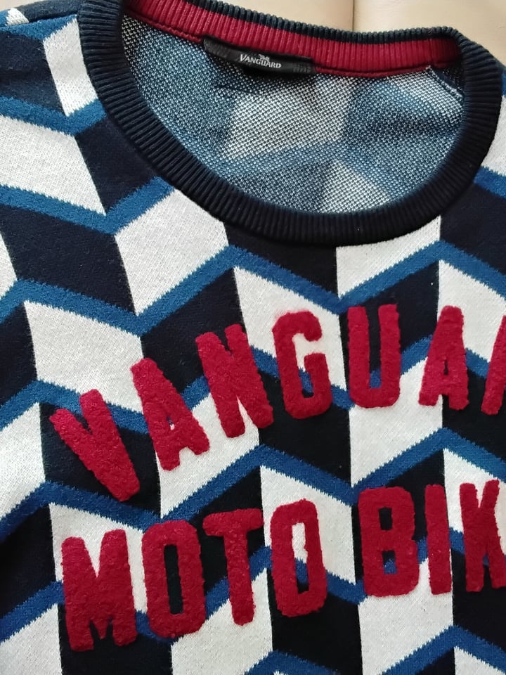 Vanguard Pullover in Dunkelblau/ Weiß günstig kaufen XXL
