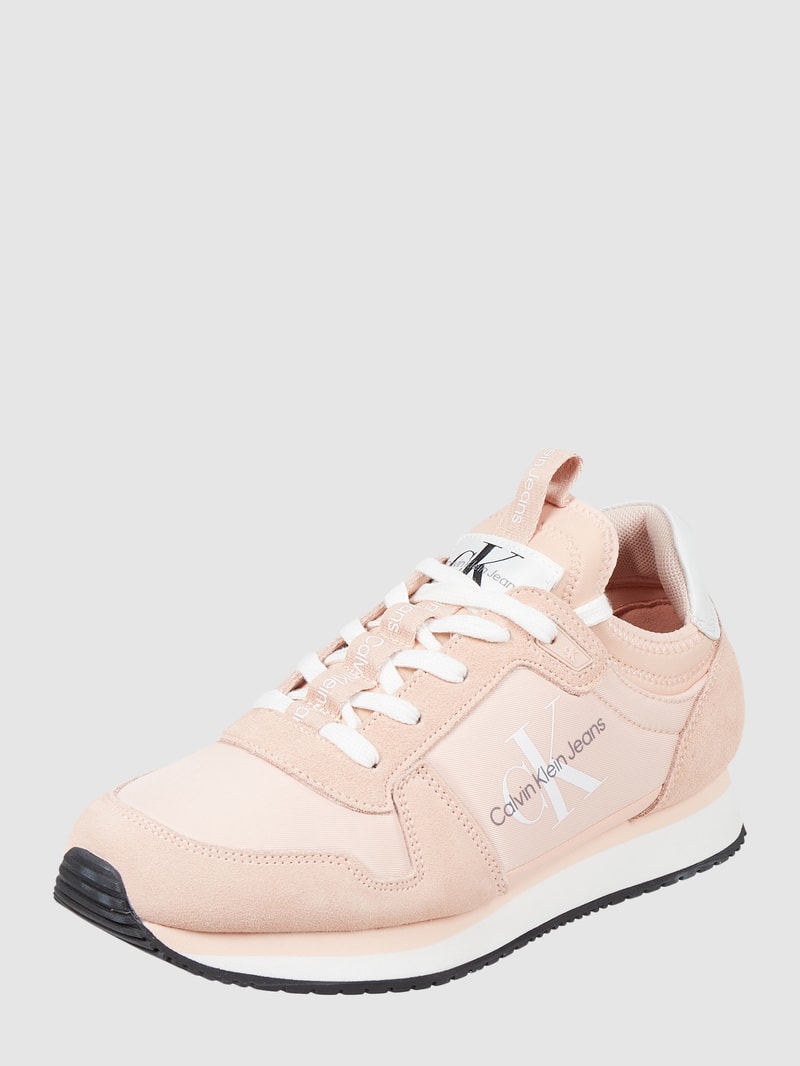 Sneaker aus Leder in hellrosa