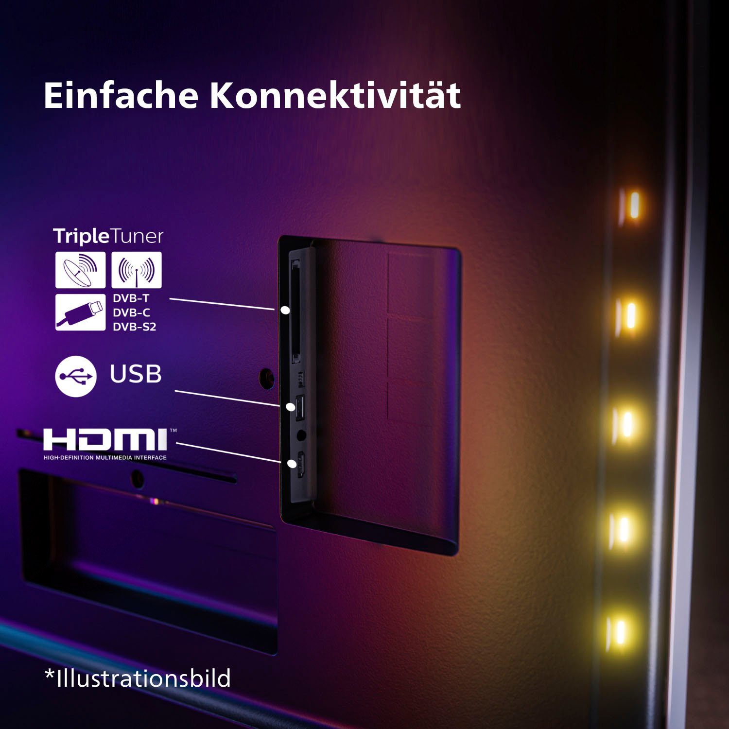 Philips 85PUS8808/12 LED-Fernseher (215 cm/85 Zoll, 4K Ultra HD, Android TV, Google TV, Smart-TV)