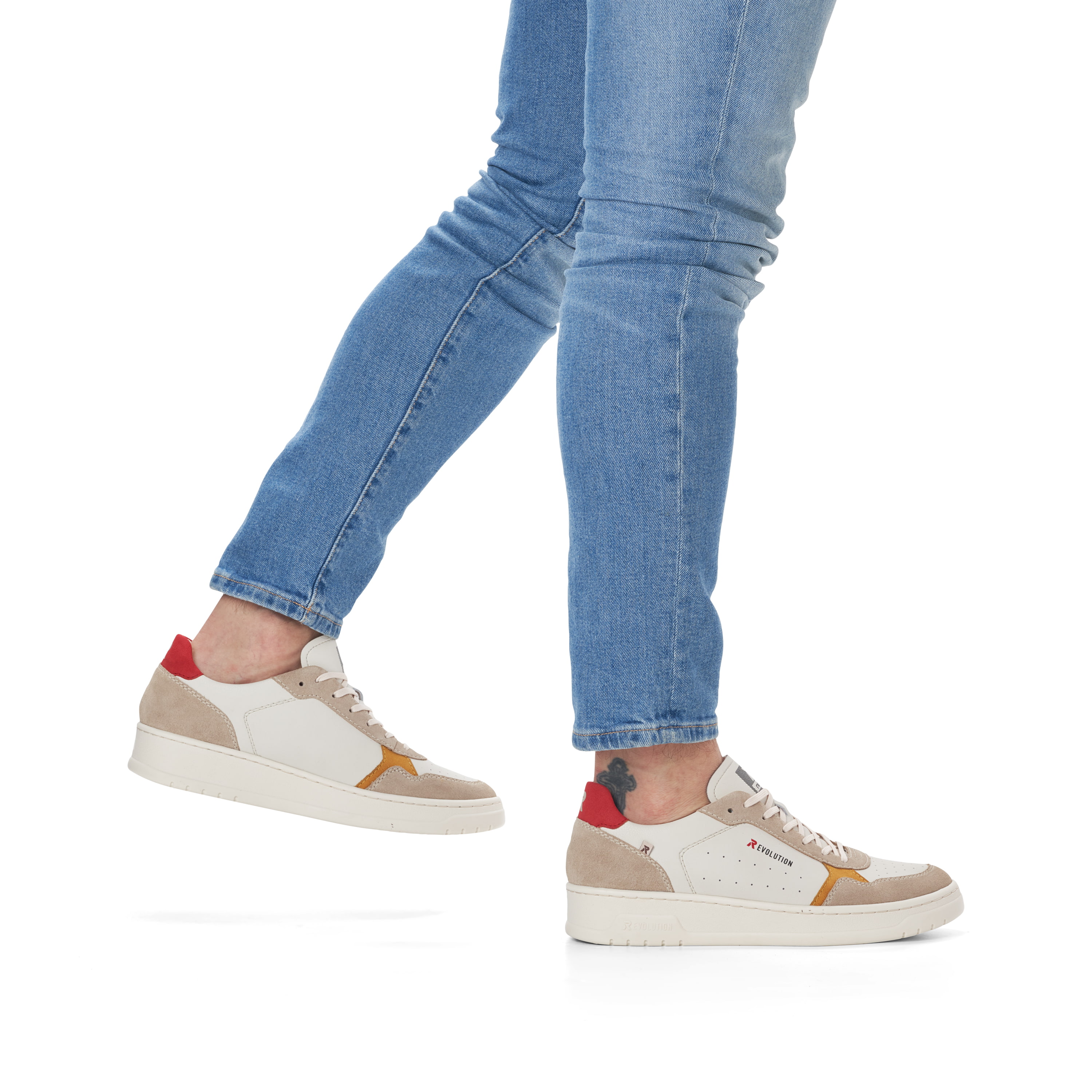 Rieker Herren Sneaker Low vanilla-white clay-beige