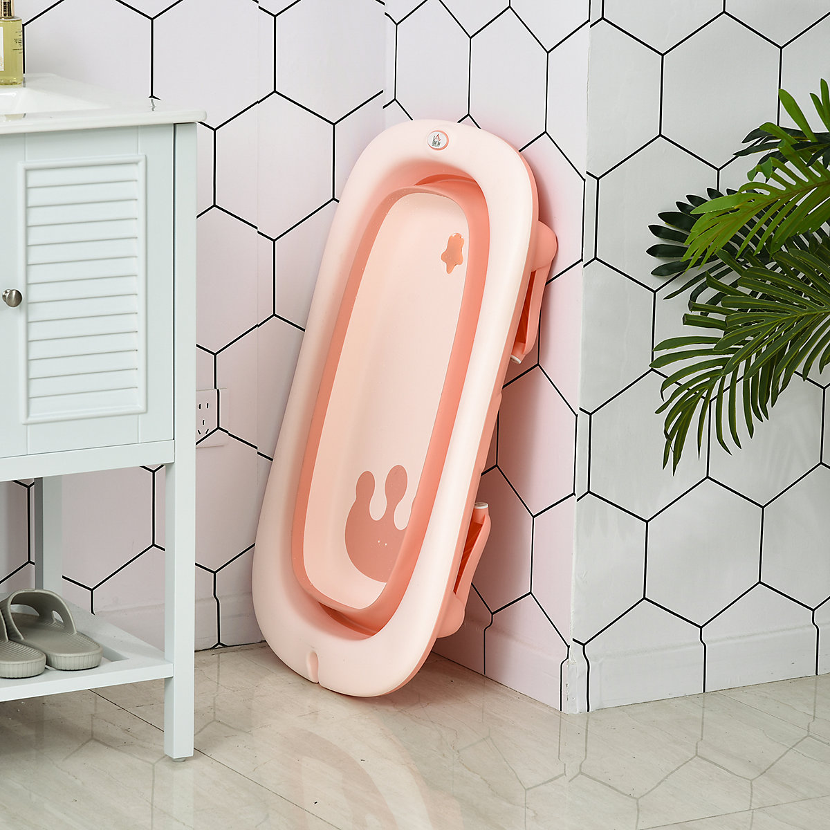 Ergonomische Babybadewanne zum zusammenklappen