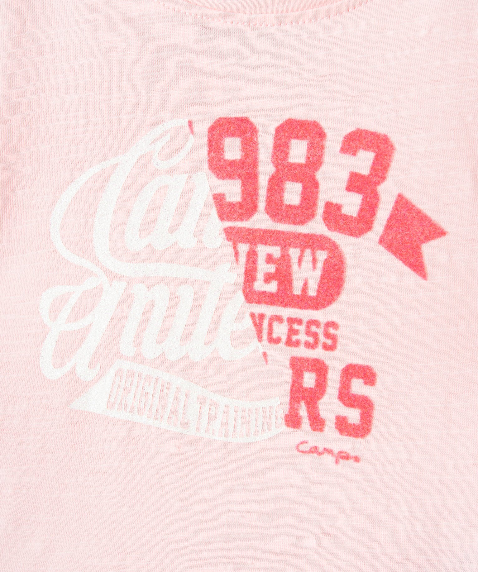 Tee-shirt bébé fille avec inscription pailletée - Camps U... rose | GEMO
