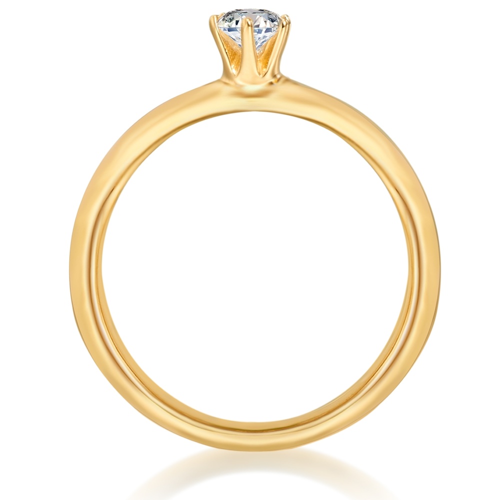 Trilani Bague en argent Argent sterling Oxyde de zirconium (CZ) en Or jaune Bague