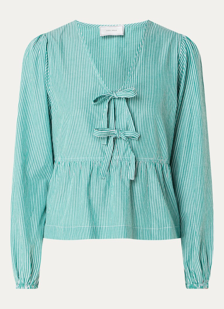 Neo Noir Esmee tunic with stripe print and bow detail