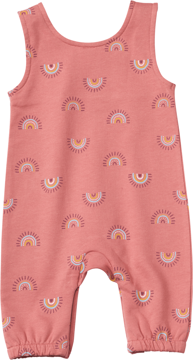 Strampler mit Regenbogen-Muster, rosa, Gr. 74, 1 St