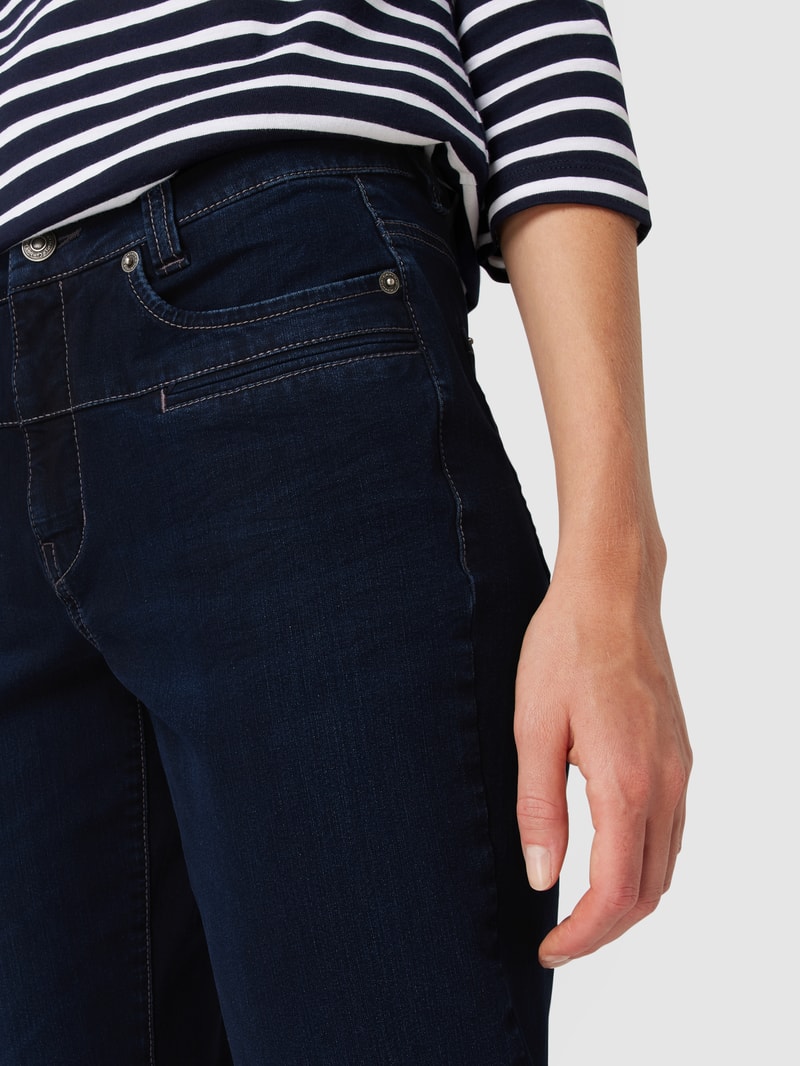 Jeans mit Zierleisten Modell 'Pearlie'  in blau