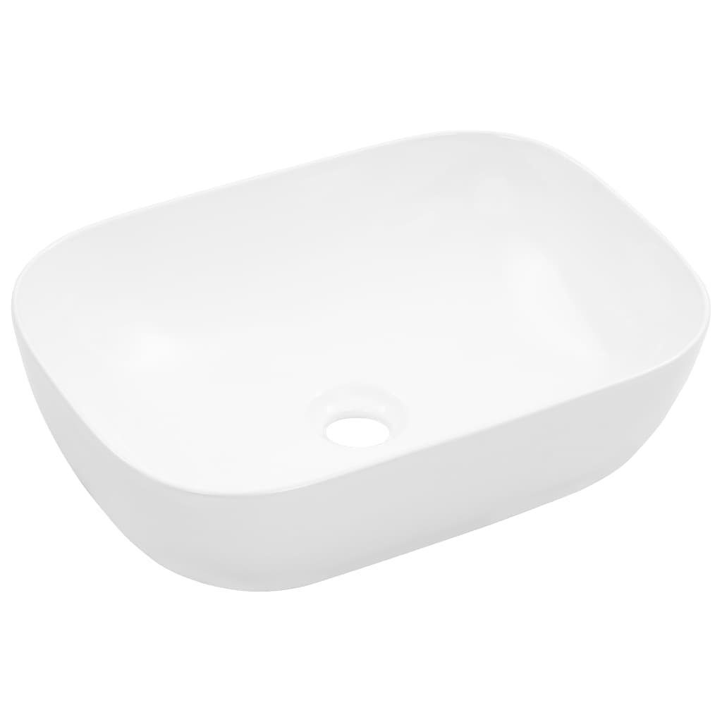 vidaXL Waschbecken Waschbecken 45,5 x 32 x 13 cm Keramik Weiß