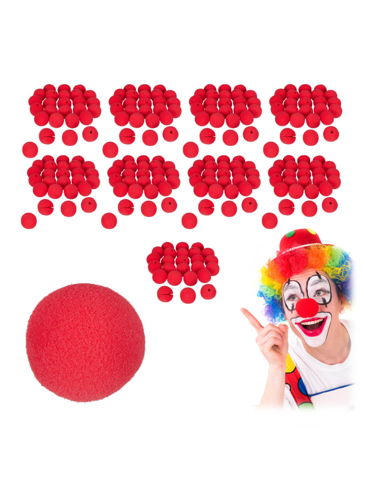 relaxdays 250x Clownsnasen in Rot günstig kaufen onesize