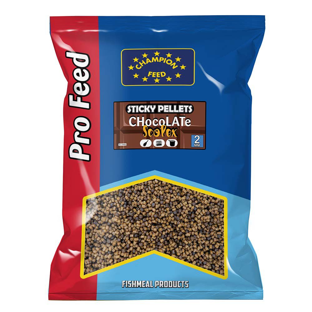 Pellets Champion Feed Sticky Pellets 2mm Chocolate Scopex 650G