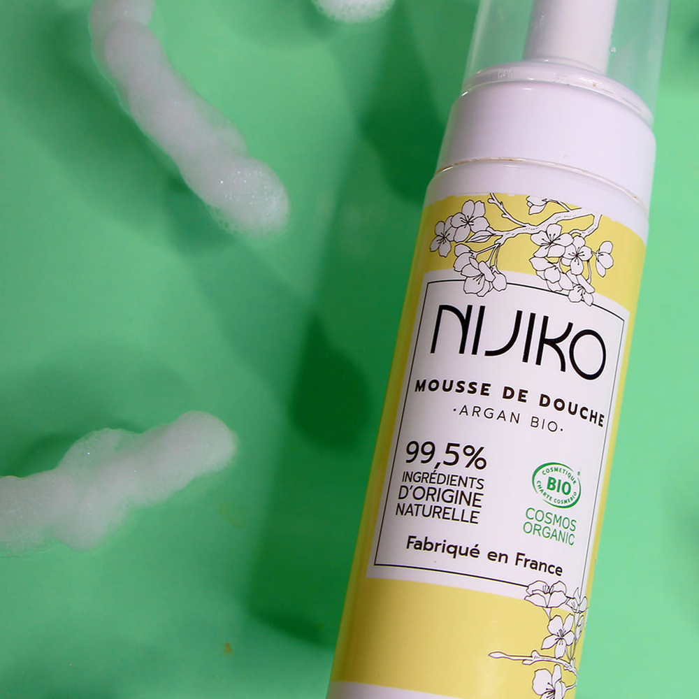 nijiko Mousse de Douche Bio à l'Argan Gel douche