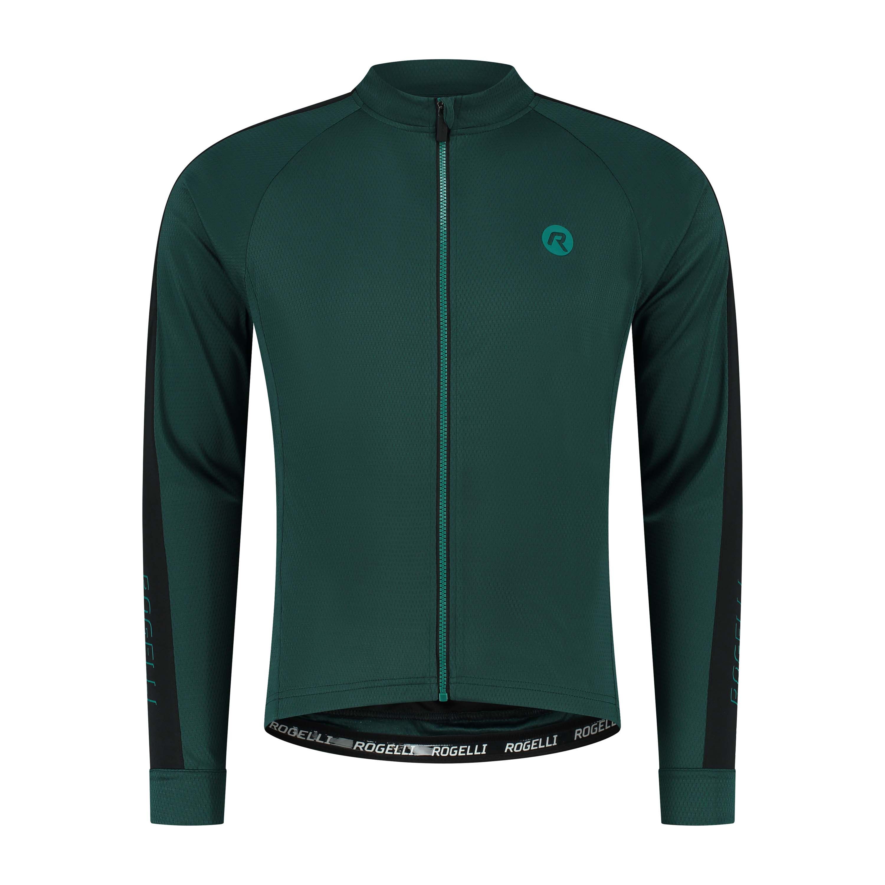 Rogelli Explore Green Black Herren Langarm-Radtrikot