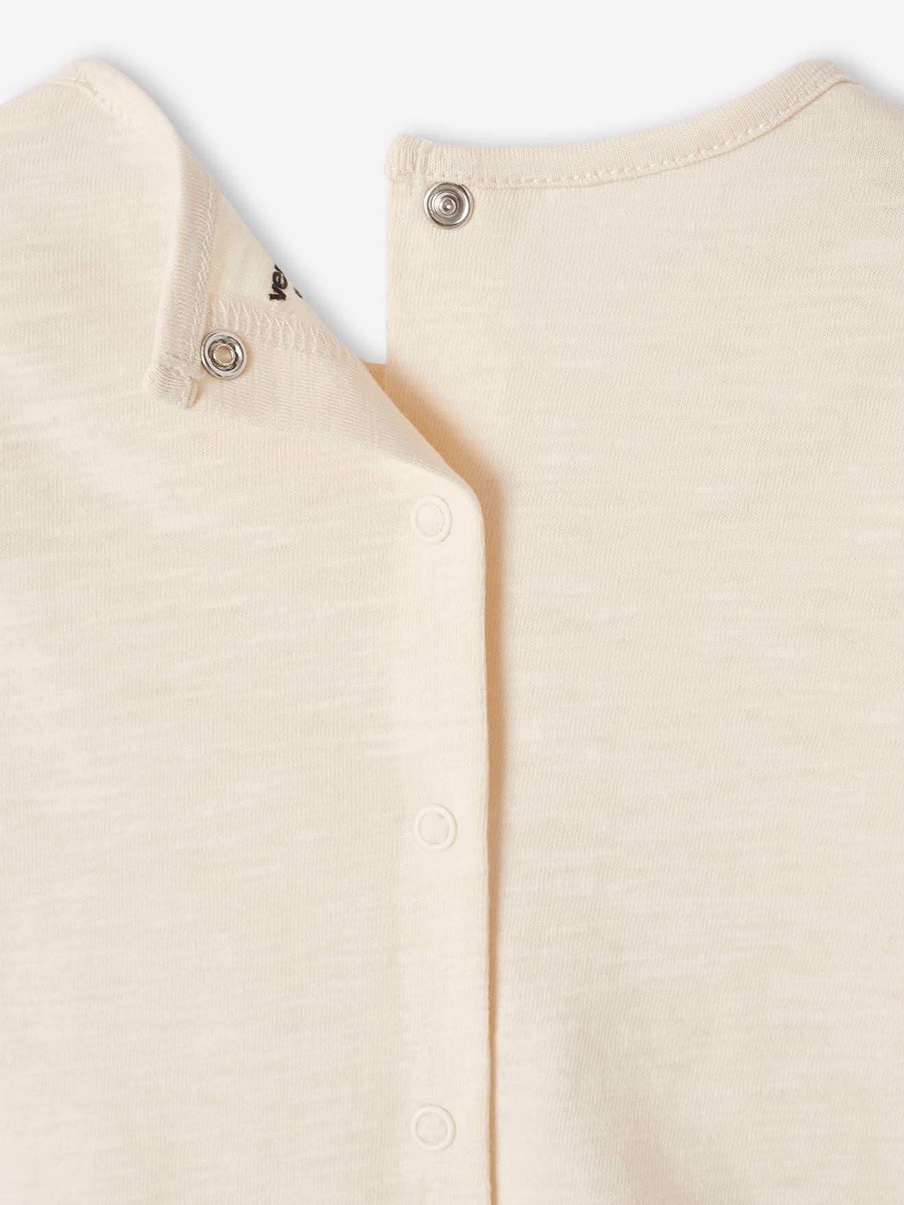 T-shirt imprimé bébé manches longues écru