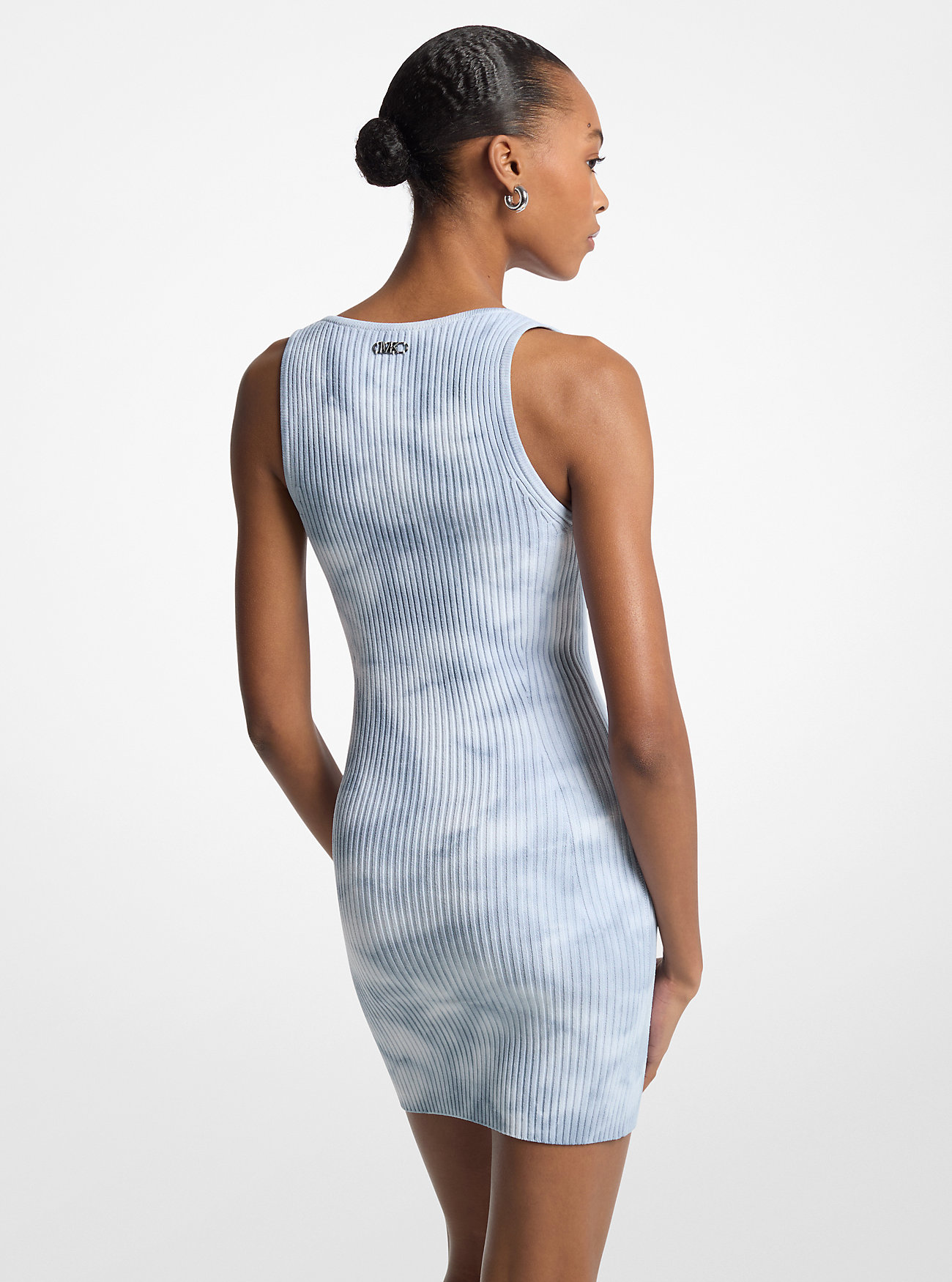 Ribbet tie-dye tankkjole - CHAMBRAY