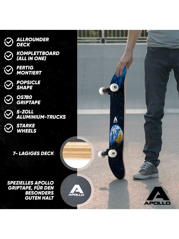 Apollo Skateboard Kinder und Erwachsene 