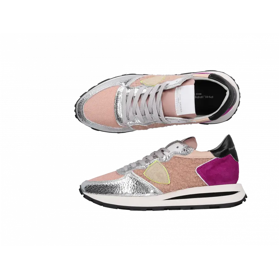 Philippe Model - Sneaker low TROPEZ Materialmix - silber