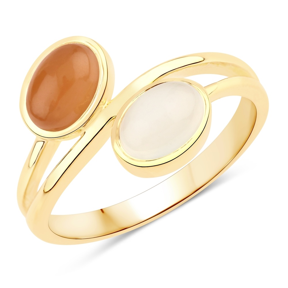 Rafaela Donata Bague Argent sterling Pierre de lune en Or jaune Bague