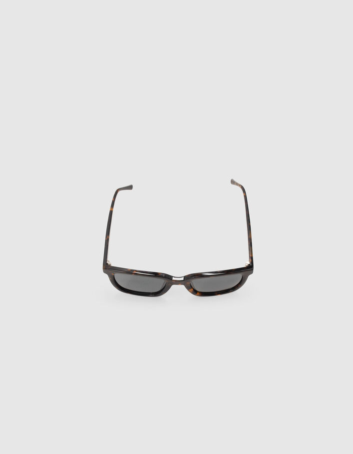Lunettes solaires écailles style rectangle Homme