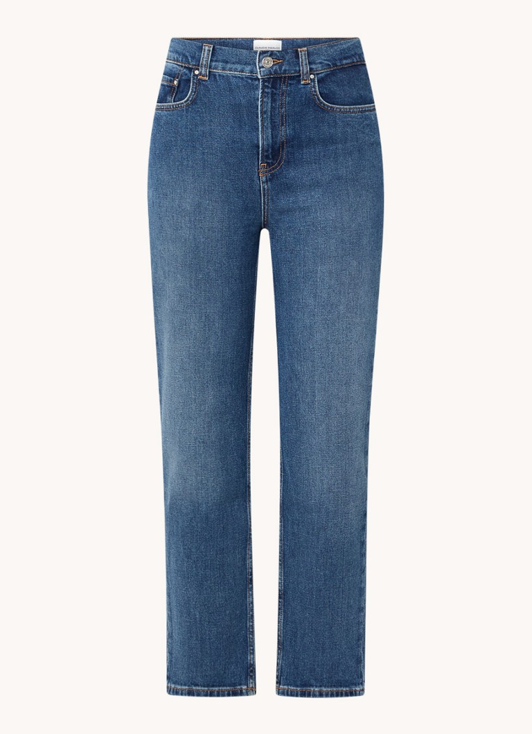 Pantaloni scurți din denim conici cu talie înaltă Claudie Pierlot Toto, spălare medie