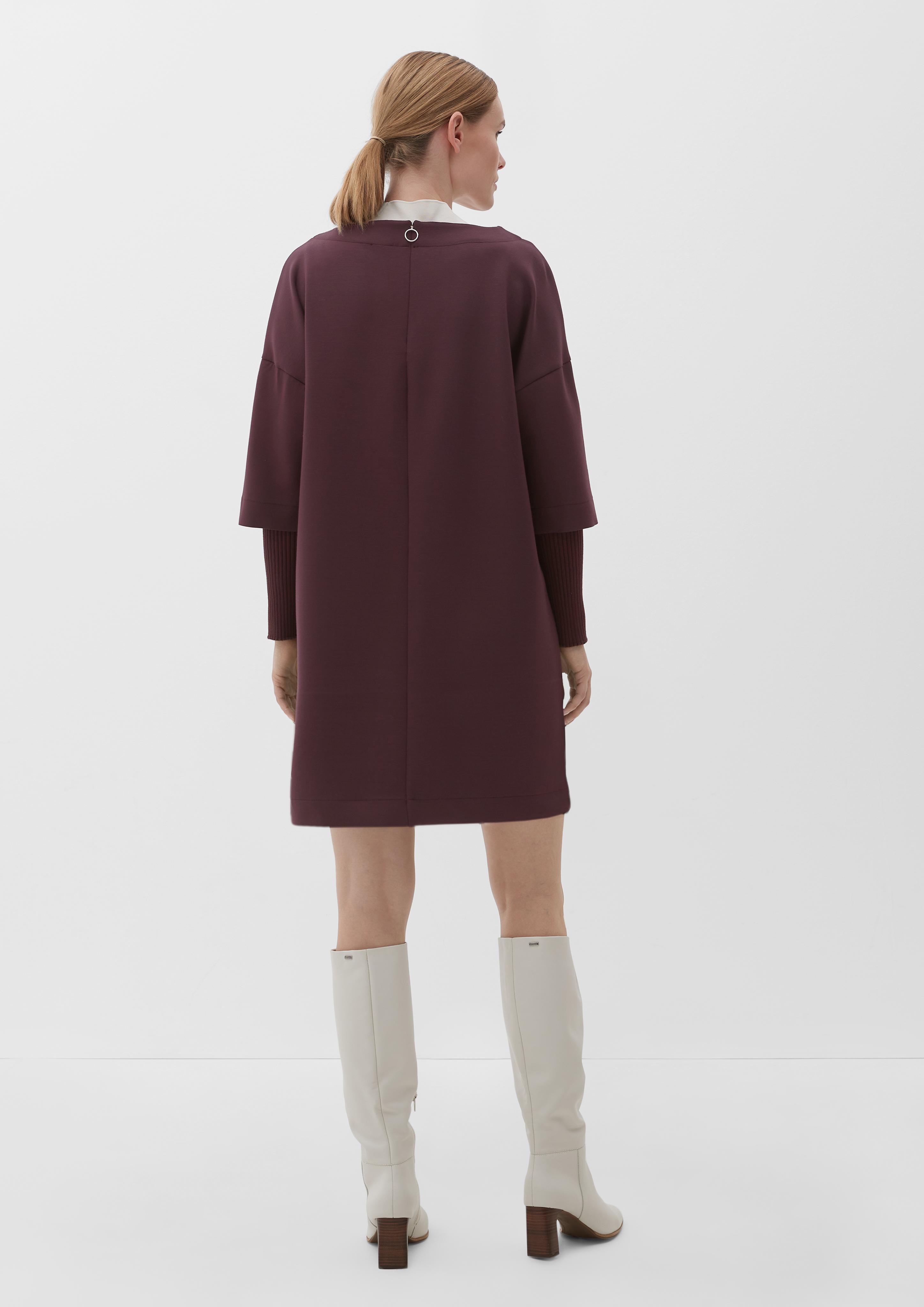 Sweatkleid mit gerippten Ärmeln  2118984-4989