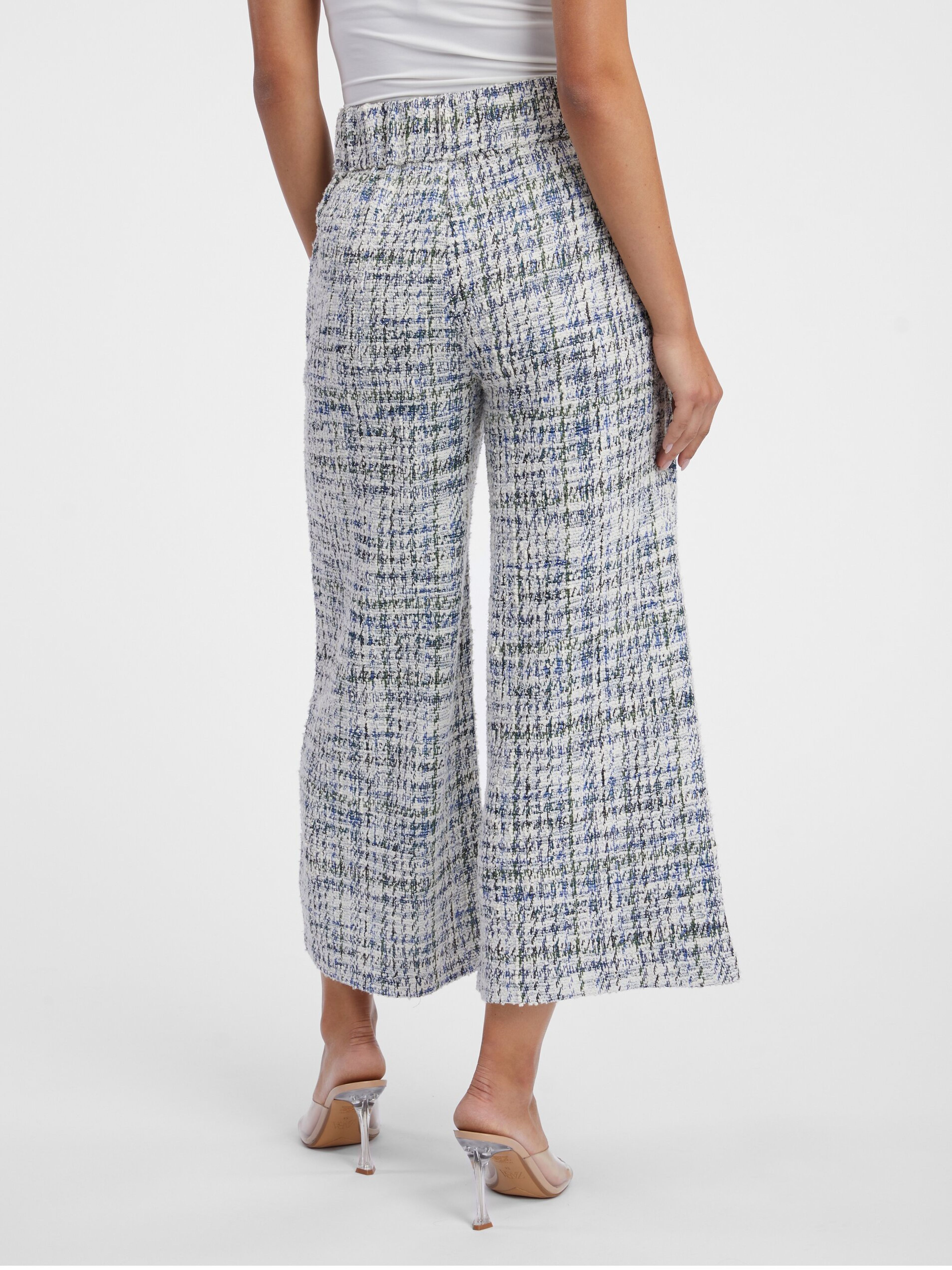 Blau und cremefarbene Damen-Tweed-Culottes ORSAY