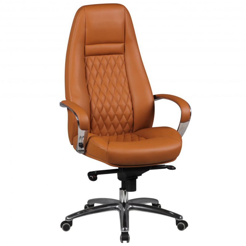 Amstyle Bürostuhl Austin Echtleder Caramel Schreibtischstuhl Chefsessel Drehstuhl mit Synchronmechanik