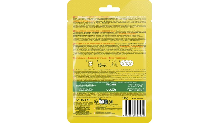 Garnier Skin Active Hydra Bomb Tuchmaske VITAMIN C