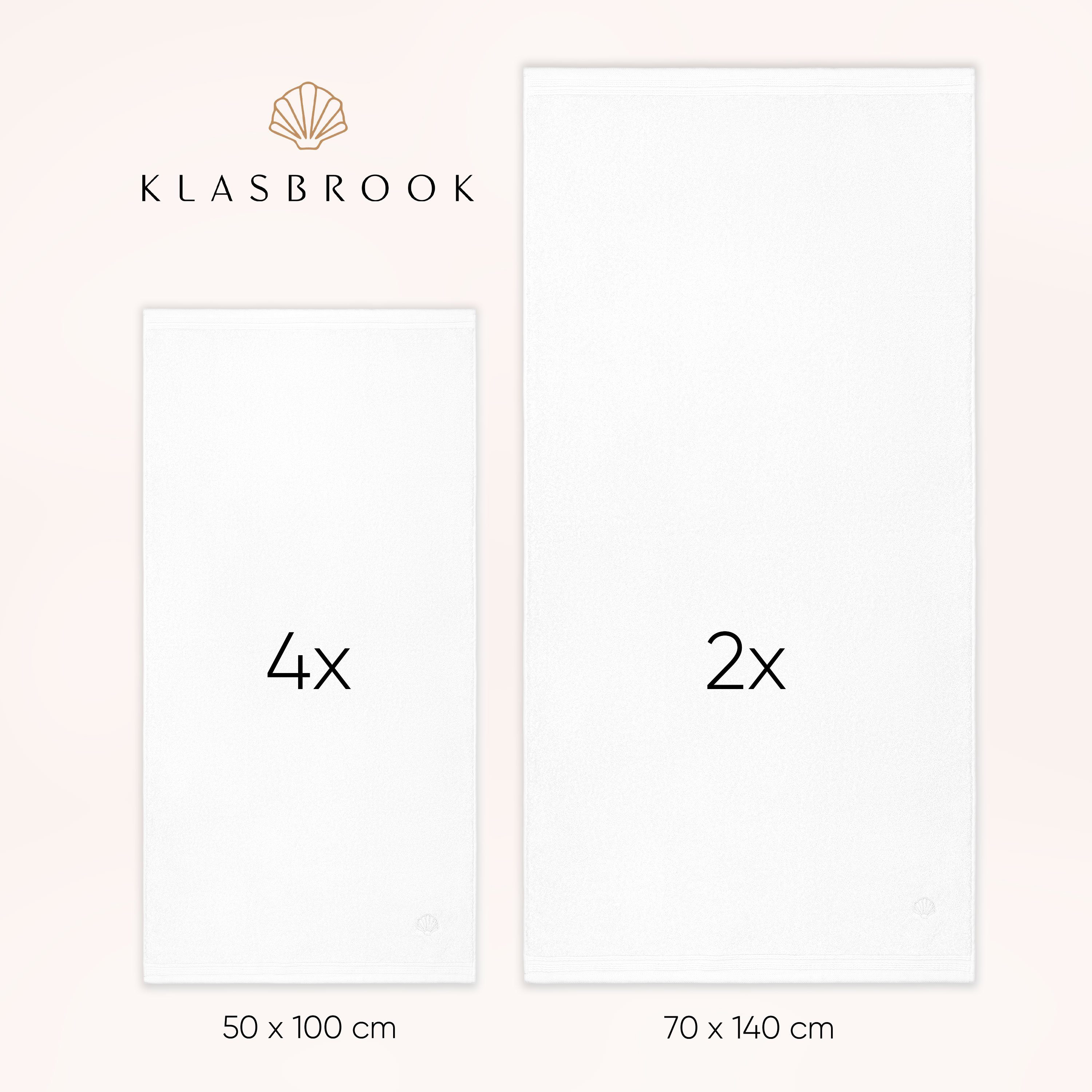 KLASBROOK Handtuch Set Linnea, (6-tlg), 2, 4 oder 6 teiliges Luxus Set, 100% Baumwolle, extra flauschig