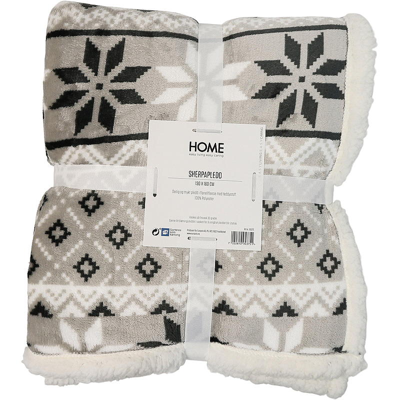 Home Sherpapledd 130x160 cm rose beige/grå