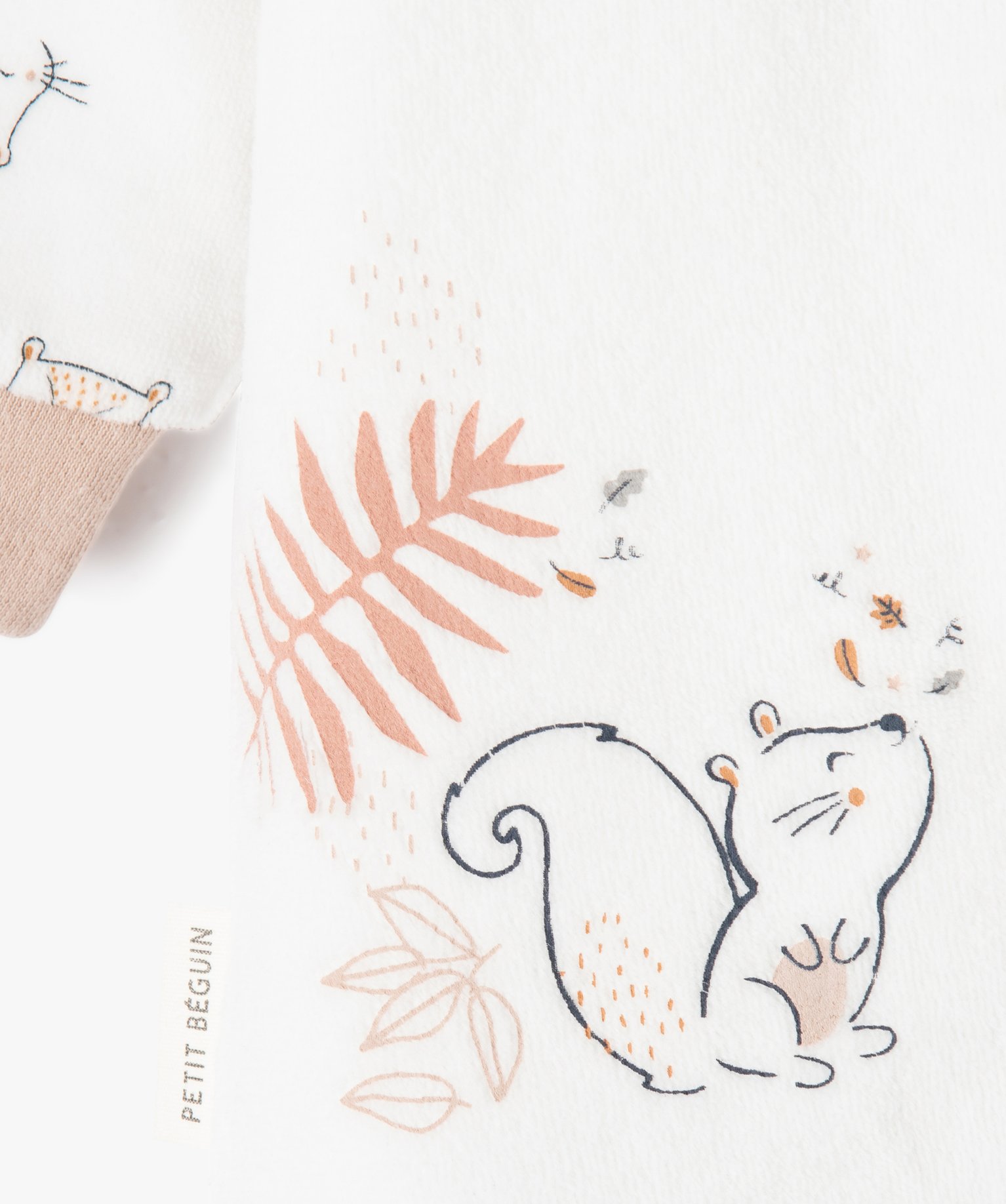 Pyjama en velours avec ouverture zippée devant bébé - Pet... ecru | GEMO