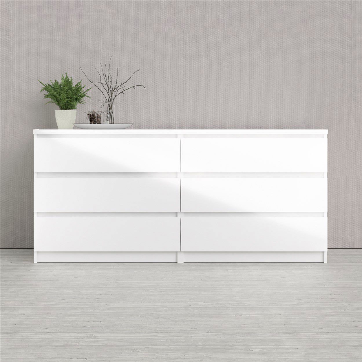 Home affaire Kommode Naia, Elegante und moderne Kommode mit 6 geräumige Schubladen