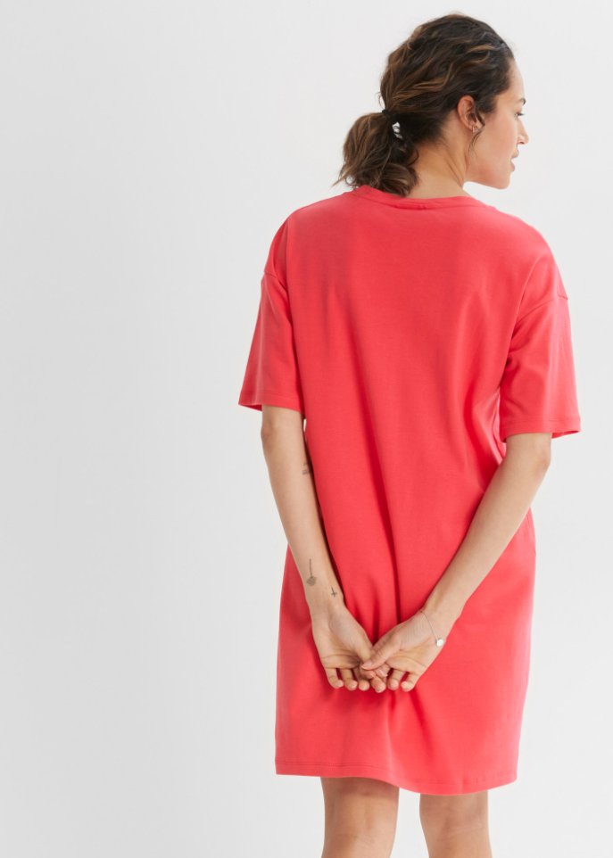 T-Shirtkleid mit V-Ausschnitt, oversize (2er Pack)