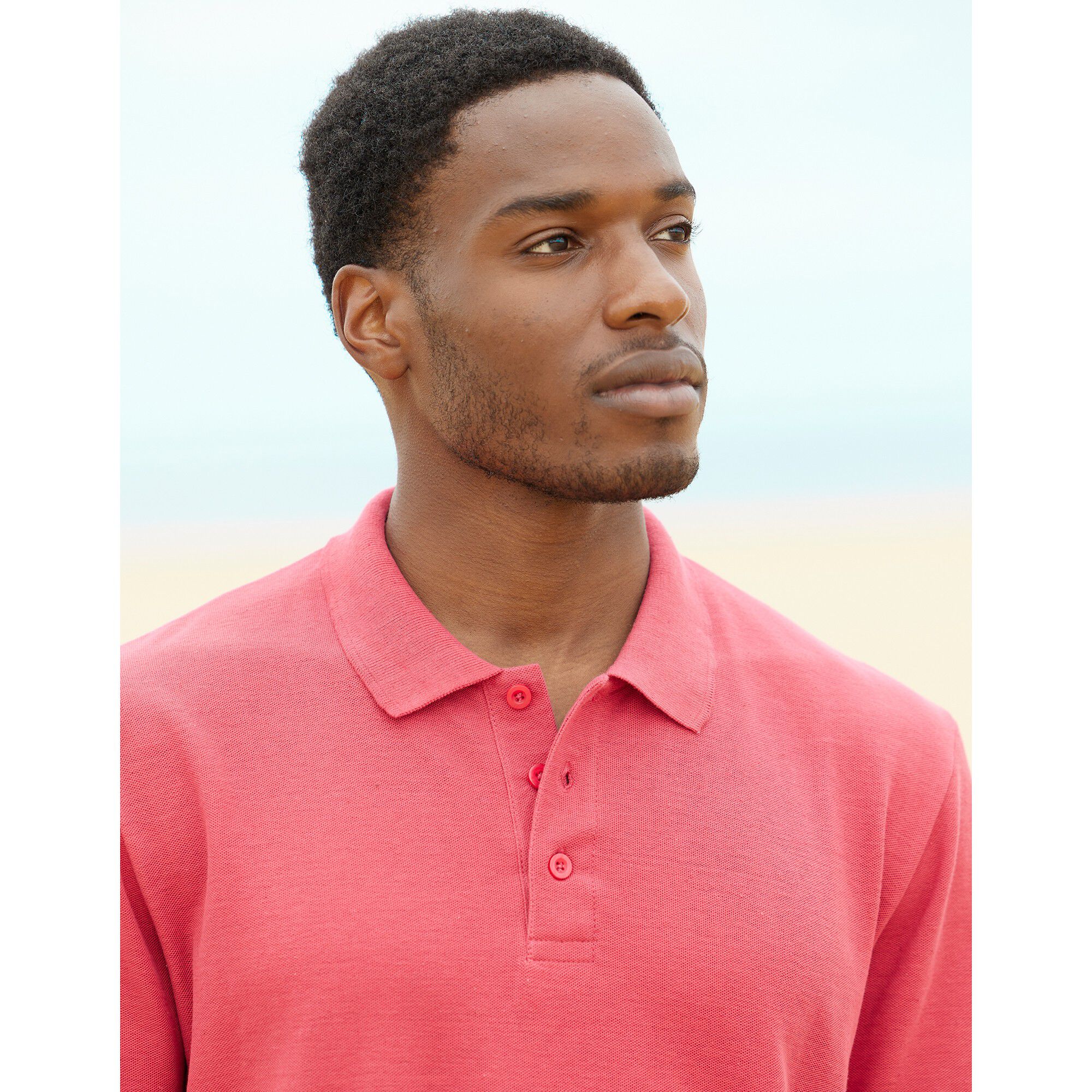 Polo uni maille piquée manches courtes