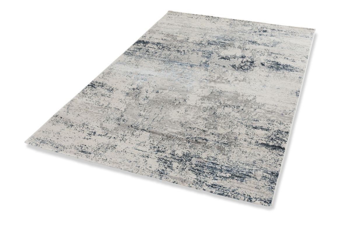 Webteppich Antea blau-creme Vintage 80x150