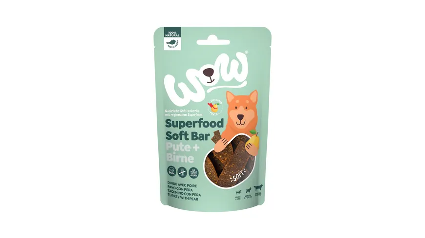 WOW Hundesnack Superfood Soft Bar Pute 150 g