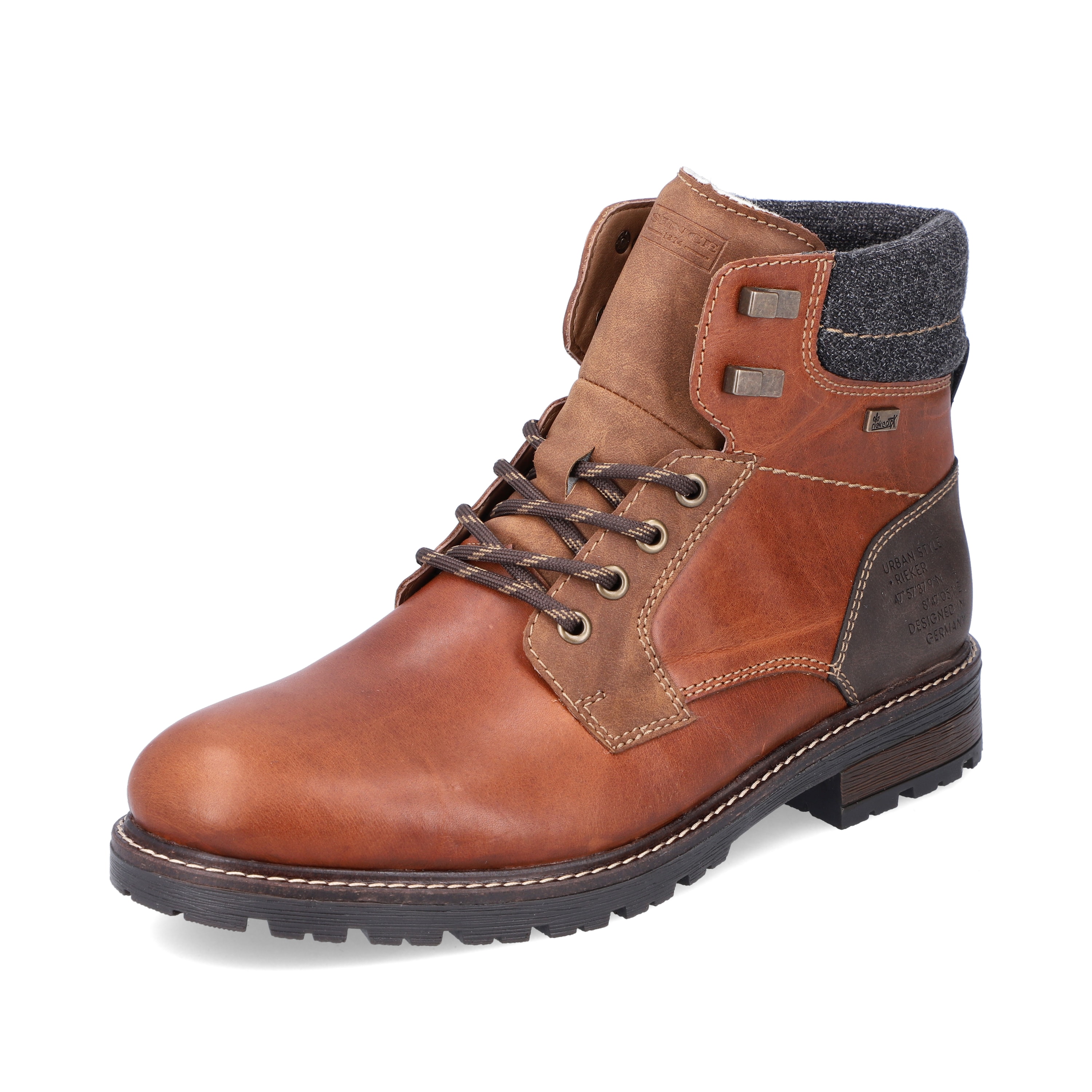 Rieker Herren Schnürstiefel karamellbraun