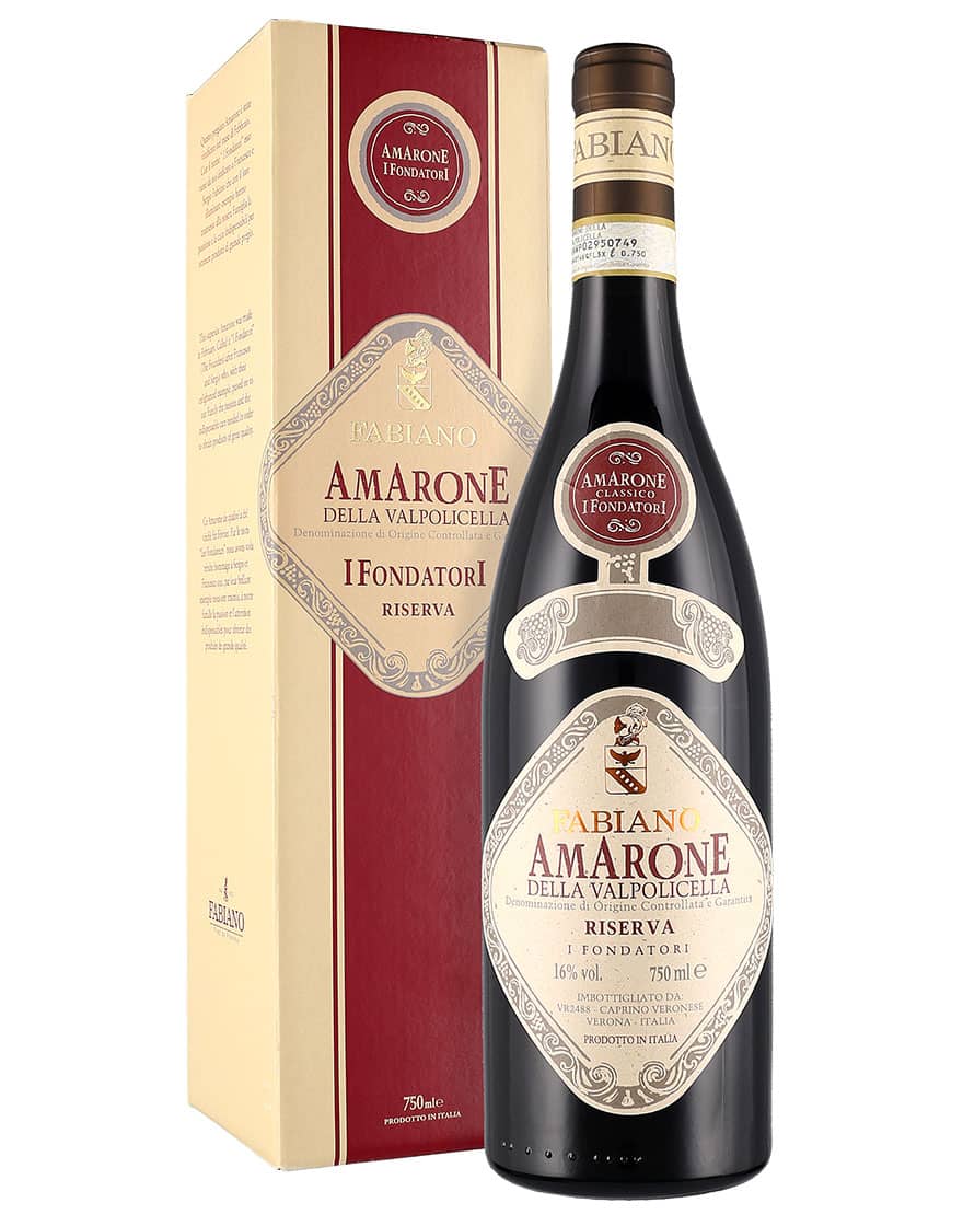 Amarone della Valpolicella Riserva DOCG I Fondatori 2017 Fabiano 0,75 ℓ, En Étui