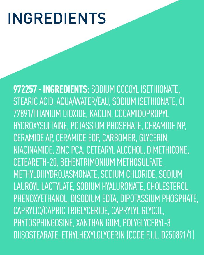 Pain nettoyant moussant sans savon pour peaux normales à grasses