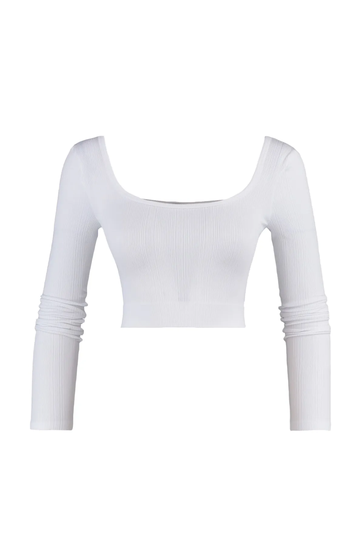 Trendyol Collection  Weißes, nahtloses/nahtloses, extra dehnbares, gestricktes Sport-Top/Bluse TWOAW22BZ0450