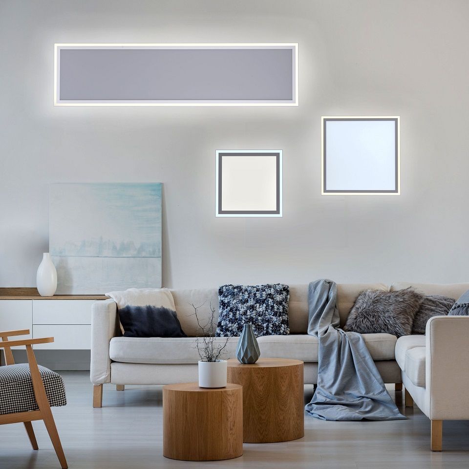 LED Deckenleuchte Edging Weiss 46 x 46 cm