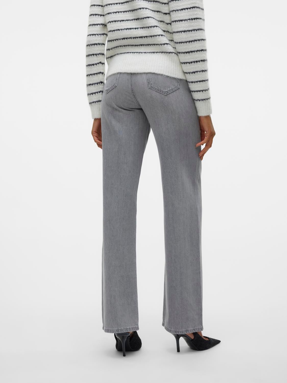 VMREBECCA Super High Rise Weiter Beinschnitt Jeans