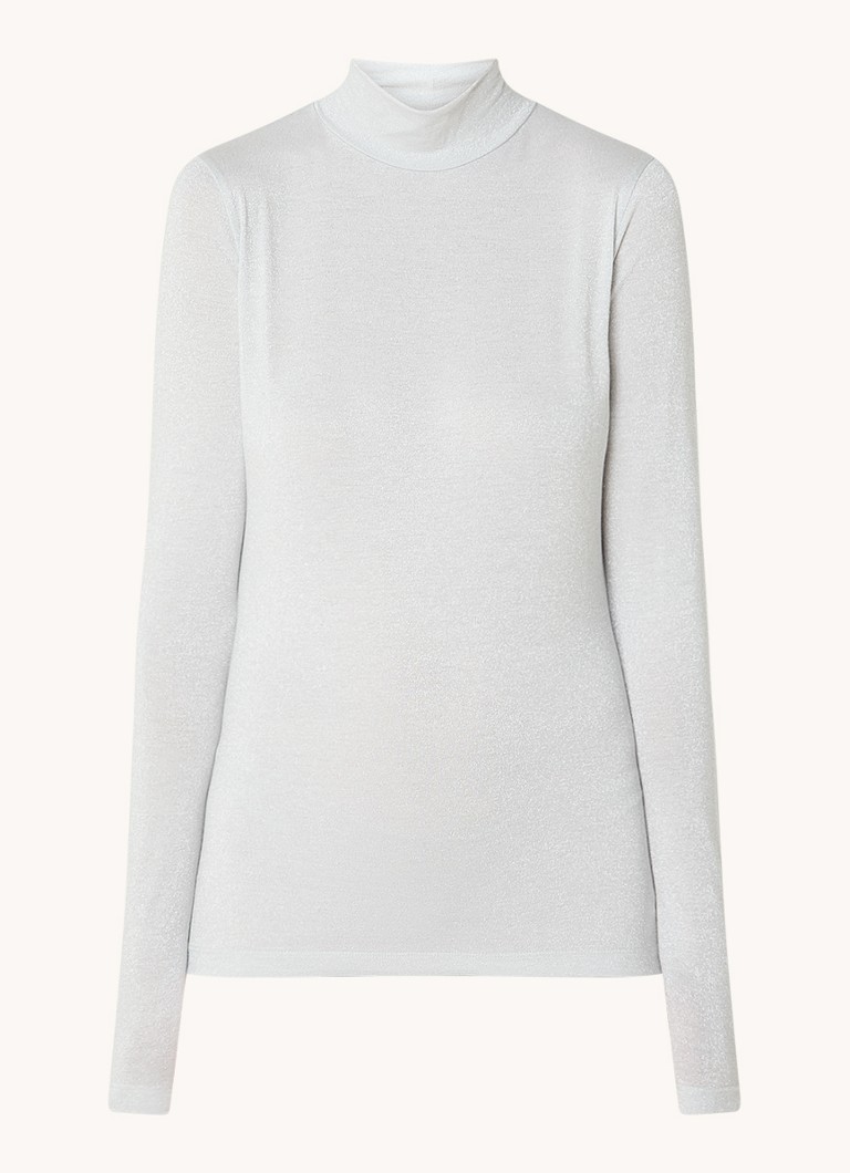 HUGO BOSS Delaina lurex-toppi pystykauluksella